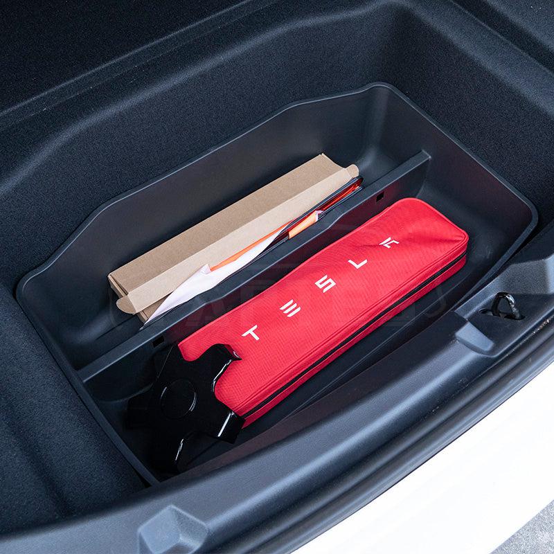 TAPTES Rear Trunk Organizer for Tesla Model 3, Grocery Bag Storage Hook