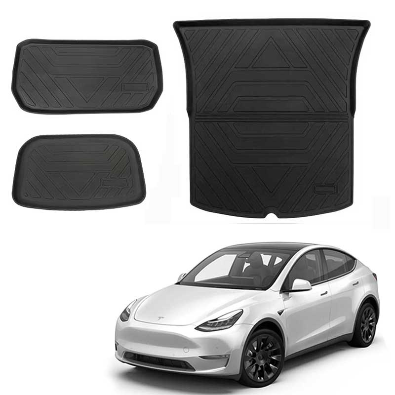 Tesla Model Y Custom-made Trunk Mat, The First Tesla Model Y Cargo Mat –  TAPTES -1000+ Tesla Accessories