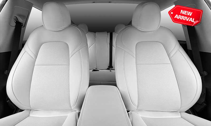 TAPTES White Seat Covers for Tesla Model 3, Full Set Seat Protectors for Tesla Model 3 2024 2023 2022 2021 2020 2019 2018