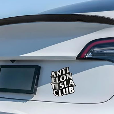 TAPTES®  3Pack Anti Elon Bumper Stickers, I Bought This Before We Knew Elon was Crazy, Anti Elon Te-SLA Club, No Elon, Waterproof Window Car Stickersfor Tesla Model 3 / Y / S / X / Cybertruck/Model Y Juniper，Set of 3