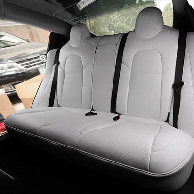TAPTES White Rear Seat Covers for Tesla Model 3 Rear Seats 2023 2022 2021 2020 2019 2018 2017
