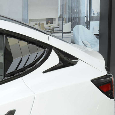 TAPTES Rear Window Triangle Shutters for Tesla Model 3 2021-2023 2024, C-pillar Boomerang Decoration Cover